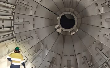 Sistema Helicoidal curvo para molino SAG