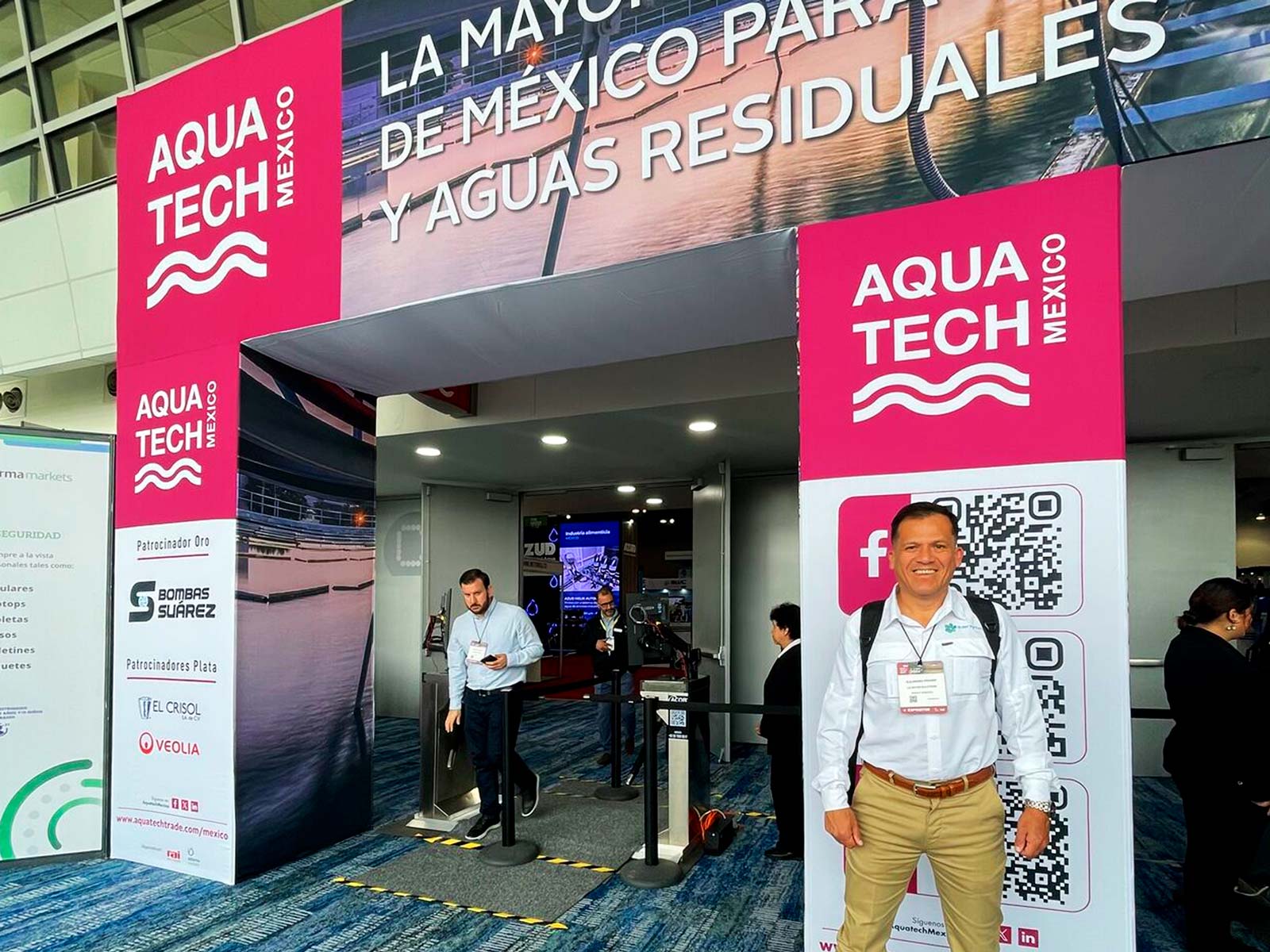 Alejandro Proaño, formó parte de la exposición más importante de México para agua potable y aguas residuales, Aquatech México 2024