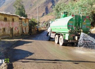 Liplata aplica operaciones de control de polvo con enfoque sostenible